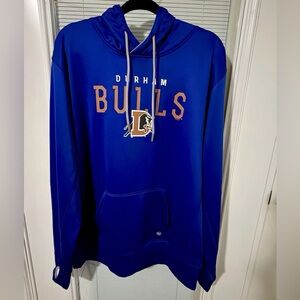 47 Men’s Durham Bulls Zip-Up Hoodie in Royal Blue with Orange Logo